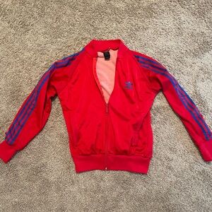 Red and blue vintage Adidas jacket. M